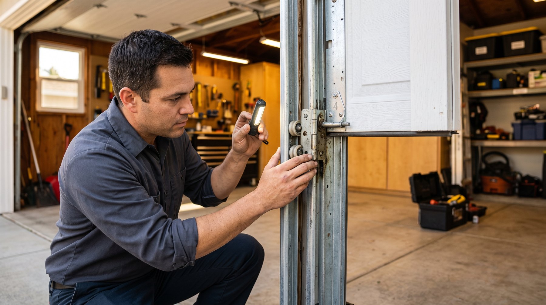roller and hinge repair image for Sunnyvale Garage Door