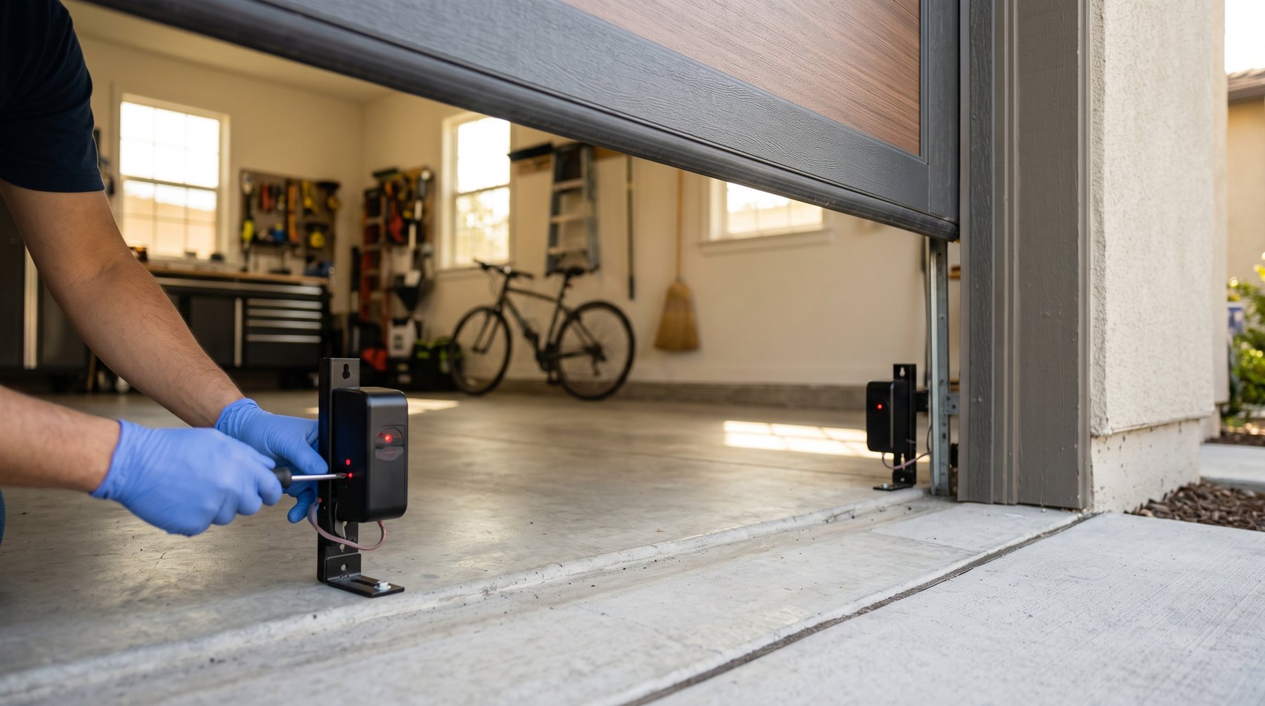 sensor repair image for Sunnyvale Garage Door