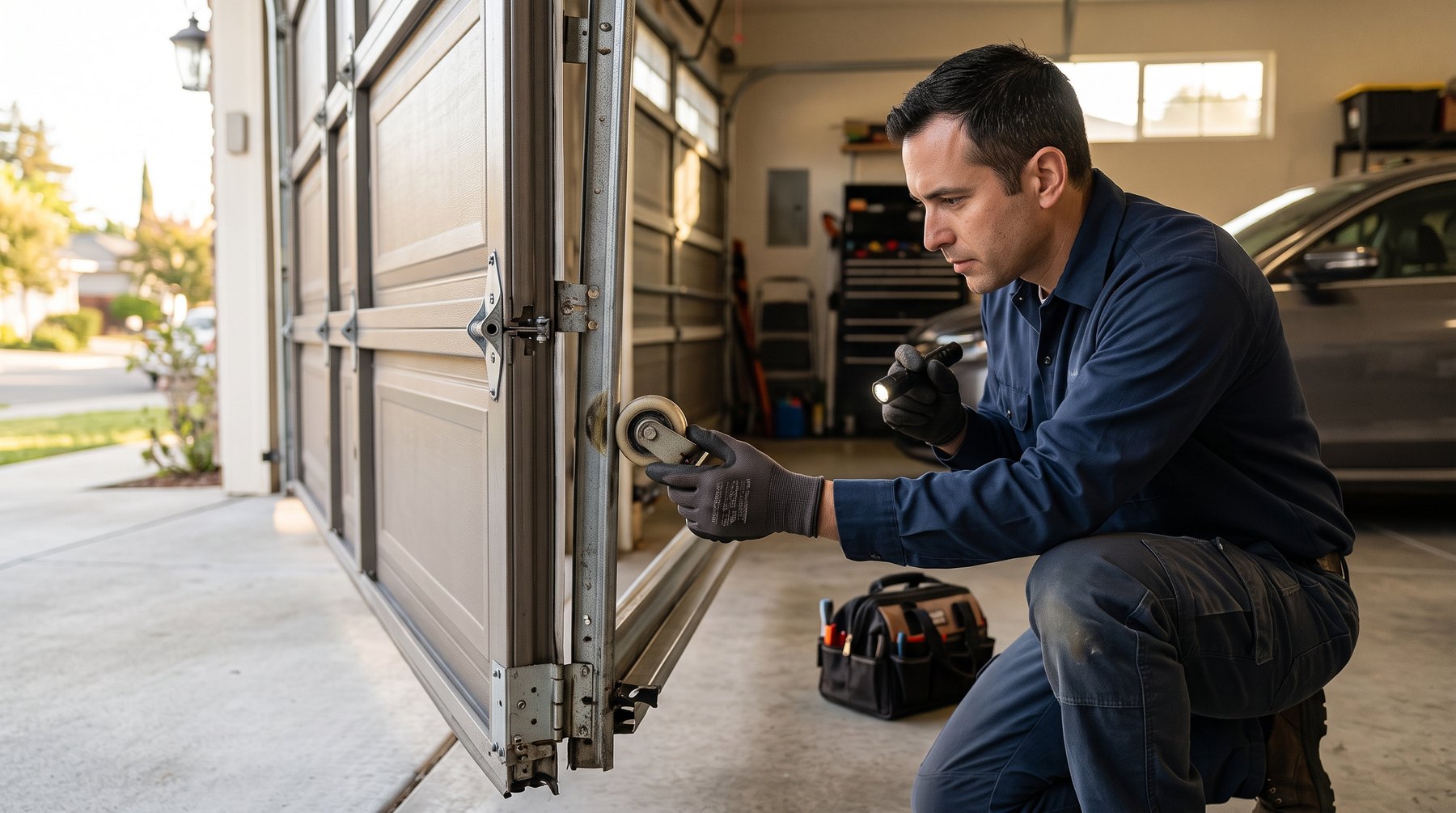 noisy door repair image for Sunnyvale Garage Door